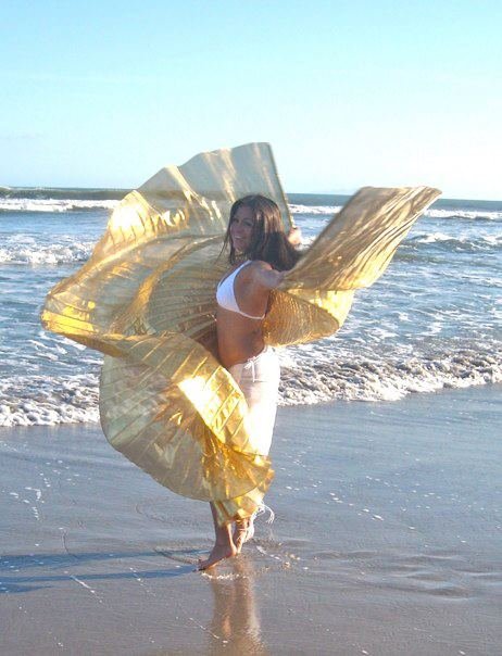 Bellydancing on the beach in brazil ME